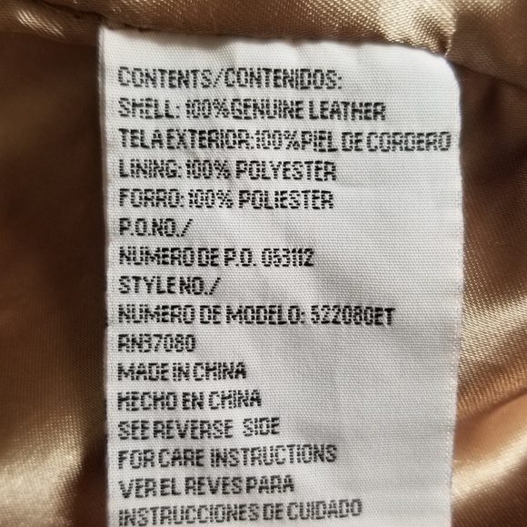 🫎- Vintage Leather Jacket by Carolina Colours. Size Large - Picture 8 of 12